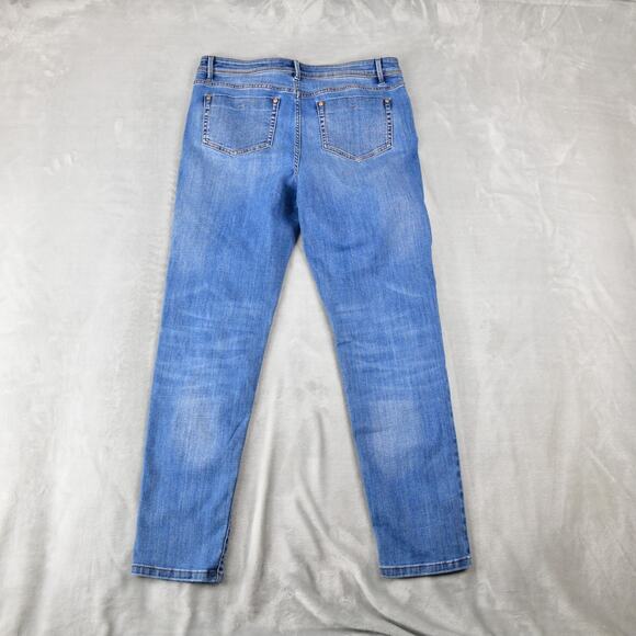 J. Jill Jeans Womens 10T (32x30) Slim Ankle Blue Denim - Picture 5 of 9
